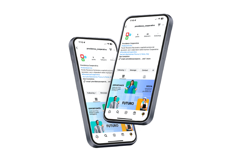 Segui Previdenza Cooperativa su Instagram e rimani sempre aggiornato sul tuo Fondo Pensione Negoziale di fiducia.